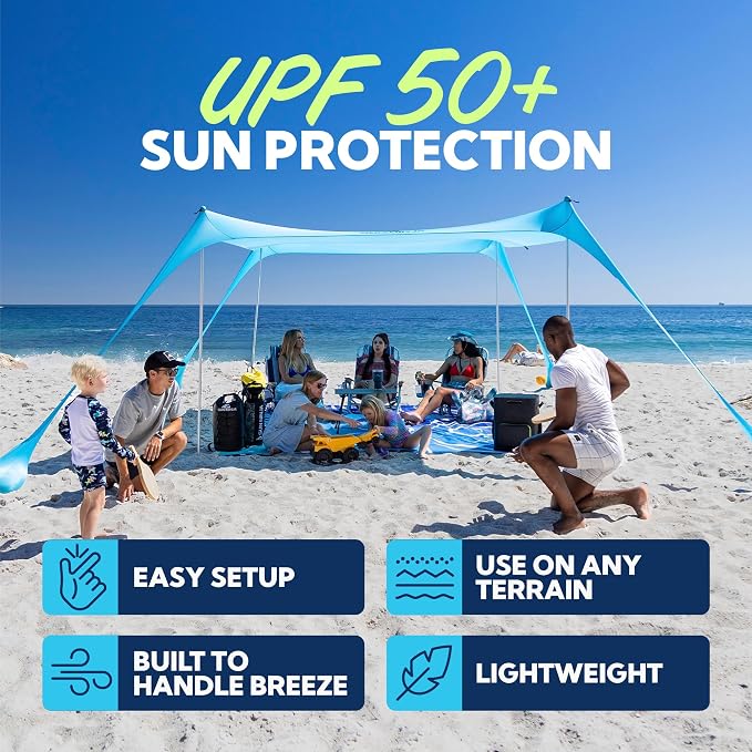 Sun Ninja Beach Tent Sun Shelter UPF50+ - Image 3