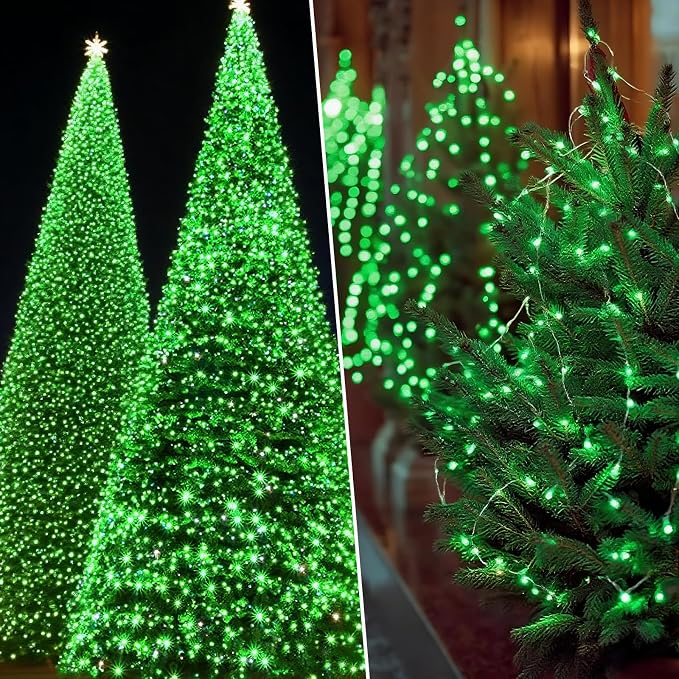 Solar String Lights Outdoor Waterproof 33ft 100LED 8 Modes Twinkle Lights Solar - Image 9