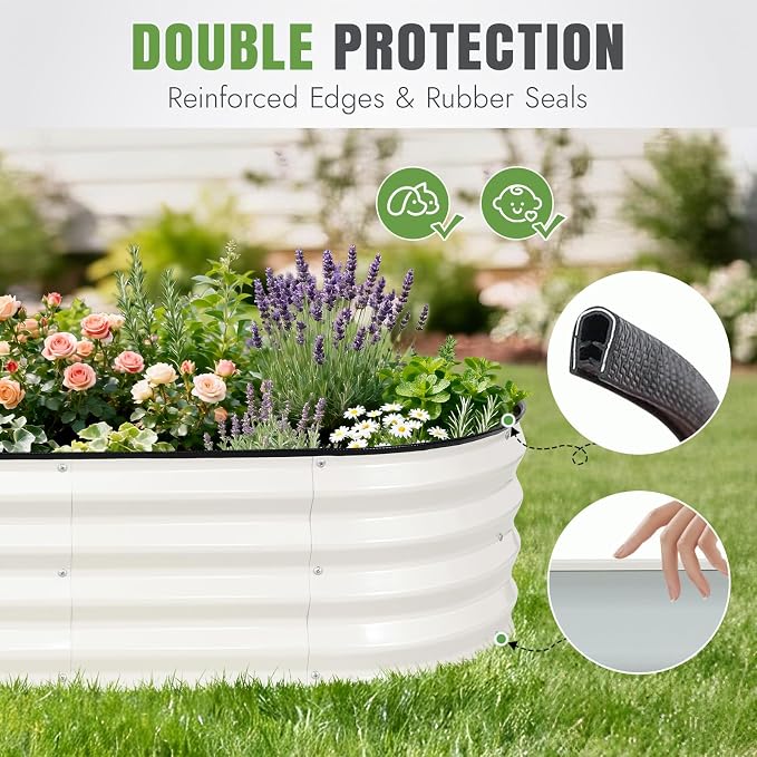 INNO STAGE 3Pcs Galvanized Raised Garden Bed Kit, Outdoor Metal Raised Garden - Image 4