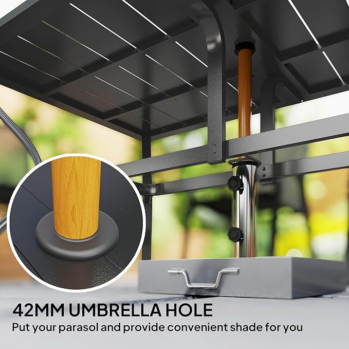 Outsunny Rectangle Outdoor Dining Table - Image 4