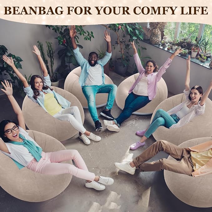 Realspring Inflatable Bean Bag Chairs Outdoor Blow up Camping Chairs Inflatable - Image 7