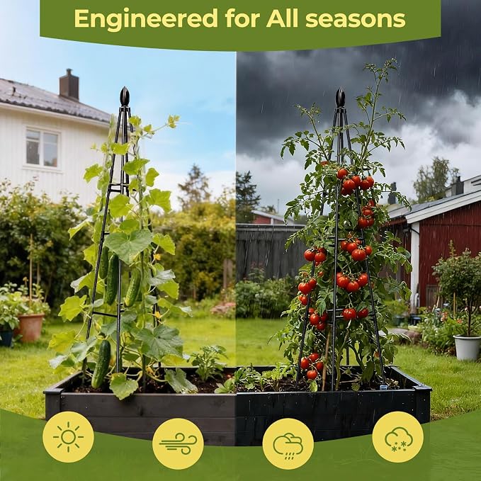 2 Pack Garden Trellis for Climbing Plants Outdoor, Vegetables - Image 6