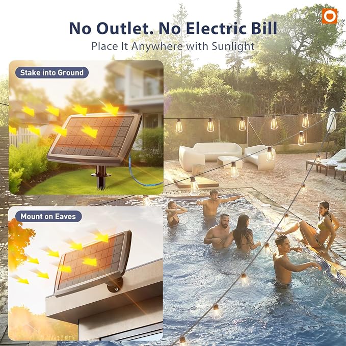addlon 102FT Solar String Lights Outdoor - Image 7