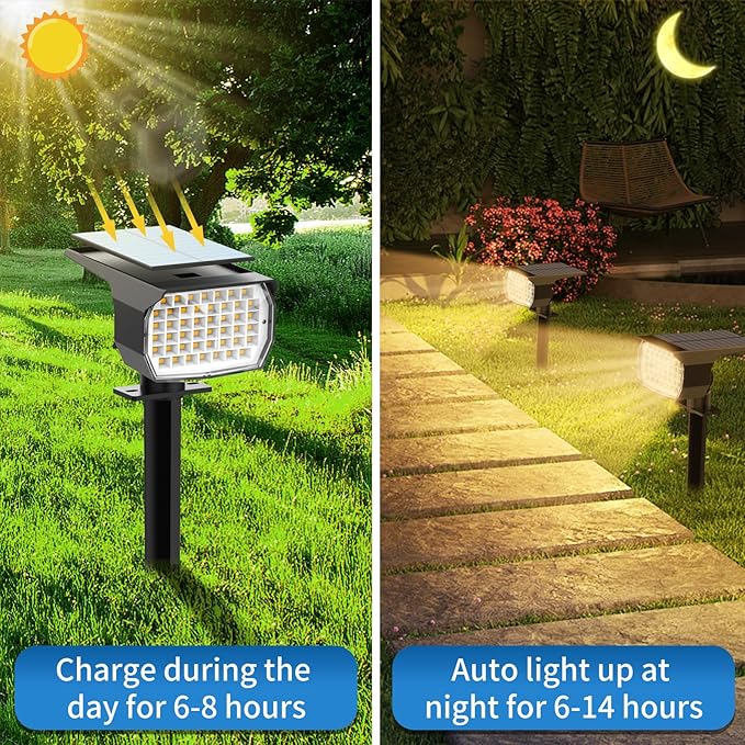 Solar Spot Lights Outdoor 10 Pack, Solar Landscape Spotlights Waterproof - Image 3