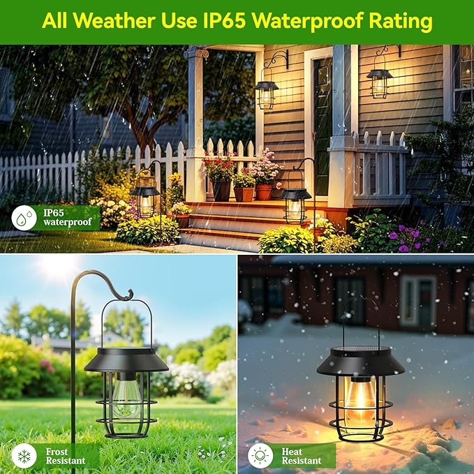 Solar Lanterns Outdoor Waterproof, High Brightness Hanging Solar Lights - Image 3