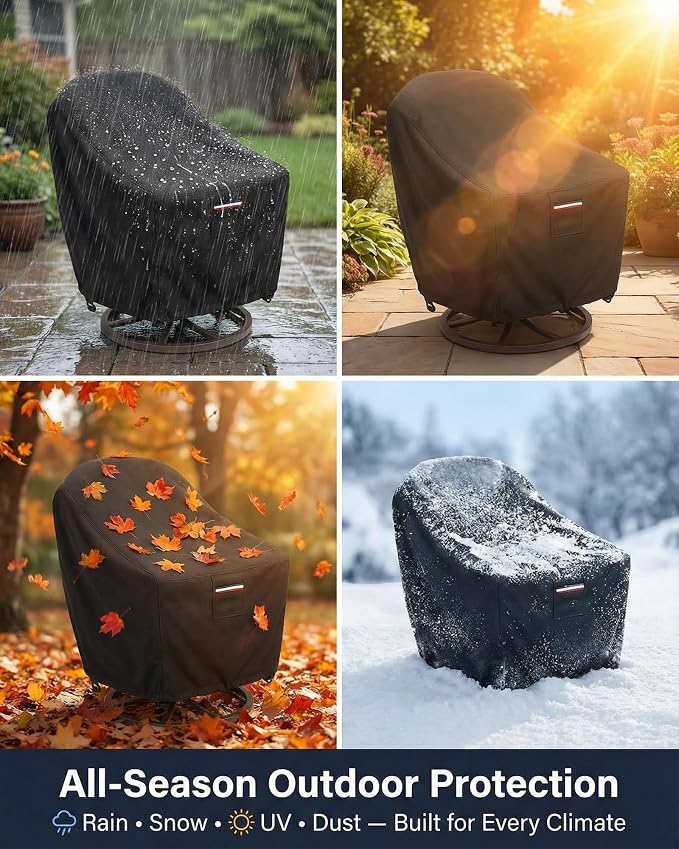 Outdoor Patio Chair Covers 4-Pack, Heavy Duty 600D Oxford Fabric, Weather - Image 9