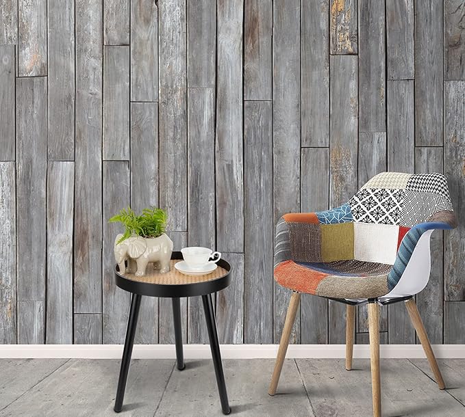 Rattan Round Side Table, Modern Boho Bedside Mid-Century Patio Side End Tables - Image 5