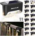 JACKYLED 16 Pack, Step Lights Waterproof LED Solar Power Outdoor Fence Light by JACKYLED