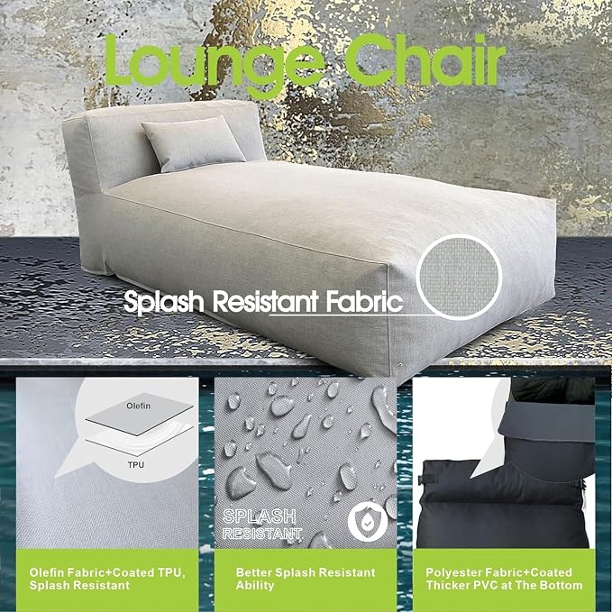 Outdoor Bean Bag Lounger Chair, Big Comfy Outdoor Daybed - Image 4