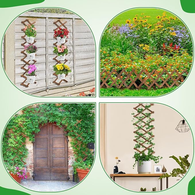 Pack of 4 Extra Thick Wooden Wall Trellis - Image 7