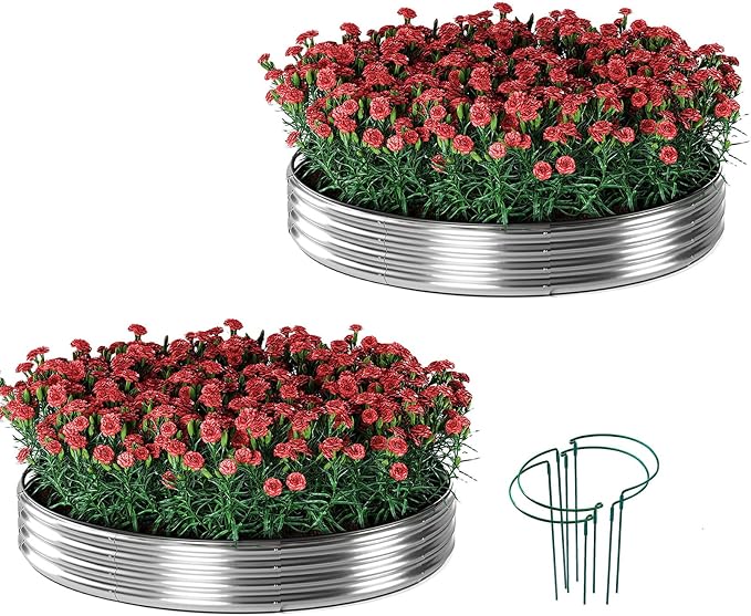 Galvanized Metal Planter Raised Garden Bed Kit by ZFHgarden