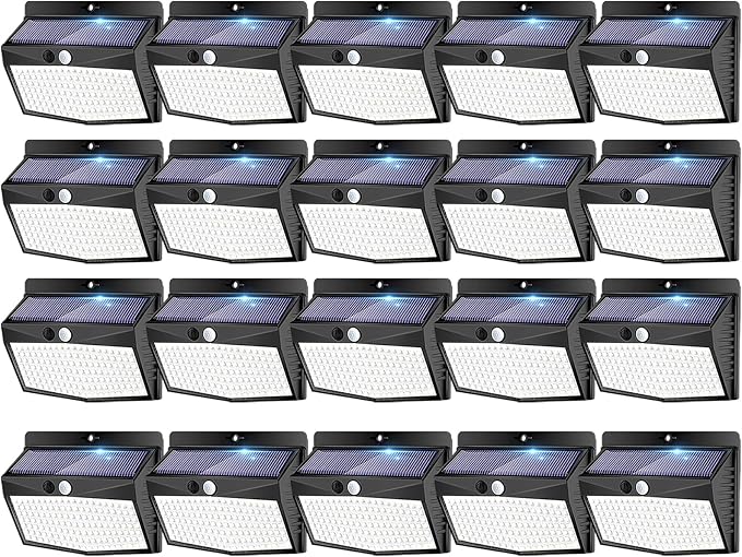 Peasur 20 Packs Solar Outdoor Lights Motion Sensor Solar Security Light by Peasur