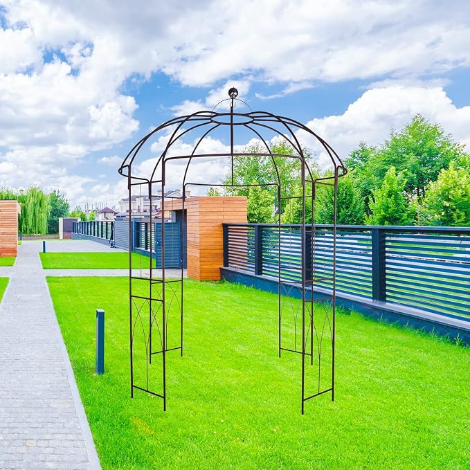 Metal Gazebo Pergola Pavilion Arbor Arch Trellis French Style - Image 7