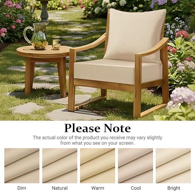 downluxe 22x22 Outdoor Chair Cushions, Waterproof Fade Resistant Patio - Image 8