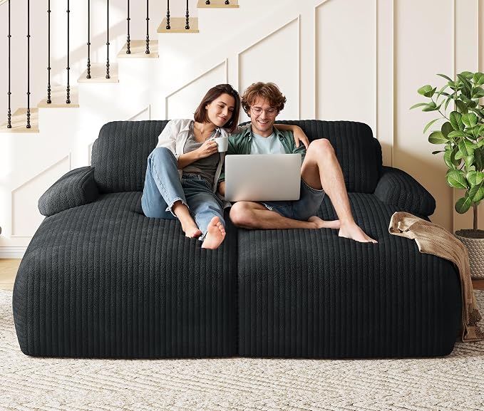 YITAHOME 80" Oversized Double Chaise Lounge, Upholstered Cloud Sofa - Image 8