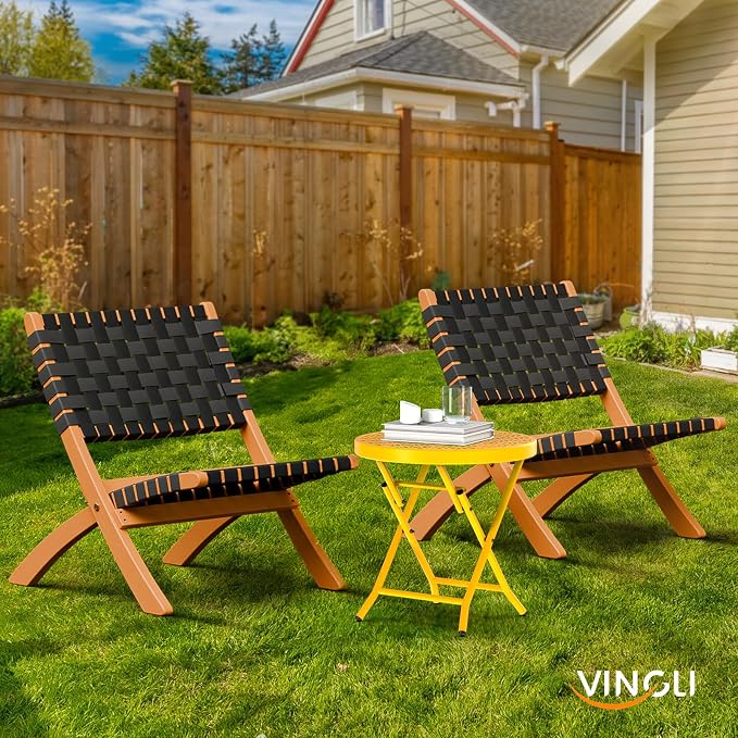 VINGLI Patio Folding Side Table, Small Outdoor Table - Image 6