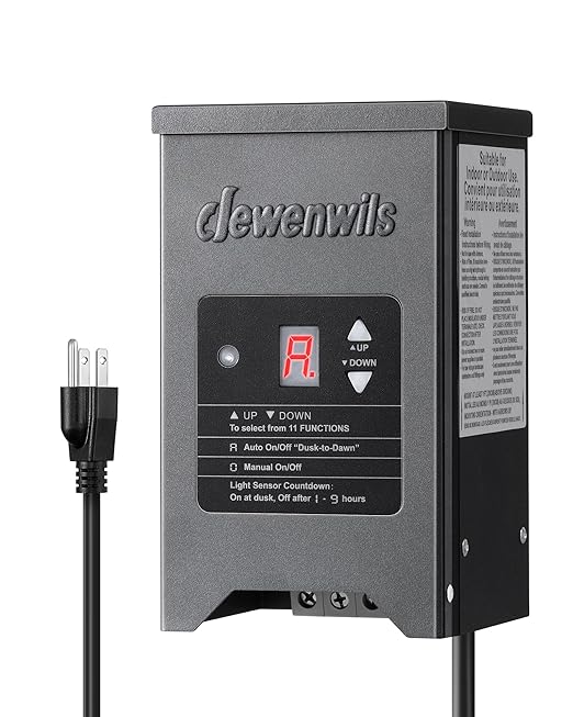 DEWENWILS 200W Weatherproof Low Voltage Landscape Lighting Transformer by DEWENWILS