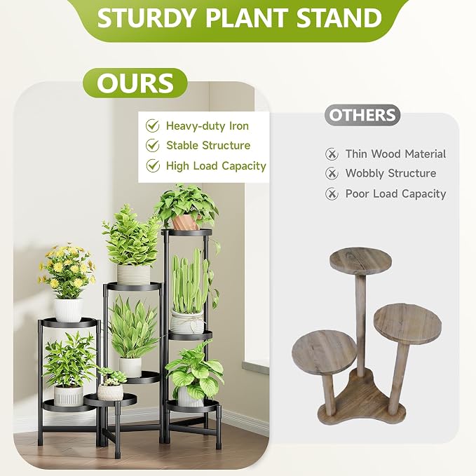 8 Tier Plant Stand Indoor, Tiered Plant Stand Outdoor - Image 6