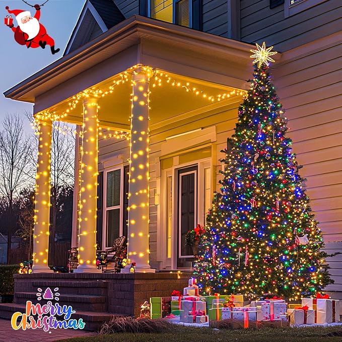 JMEXSUSS 200 LED Christmas String Lights Outdoor Waterproof, 66ft Color - Image 6