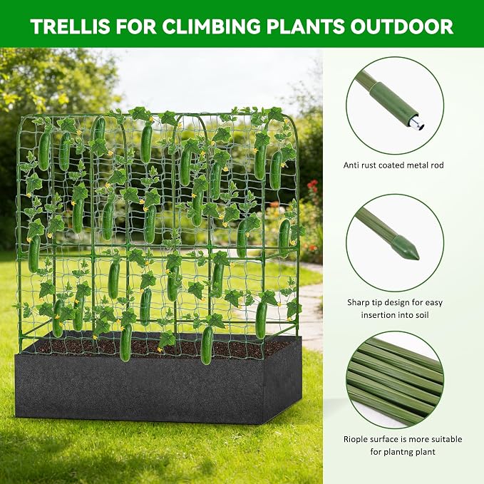GENMOUS Garden Trellis for Climbing Plants, Cucumber Trellis - Image 5