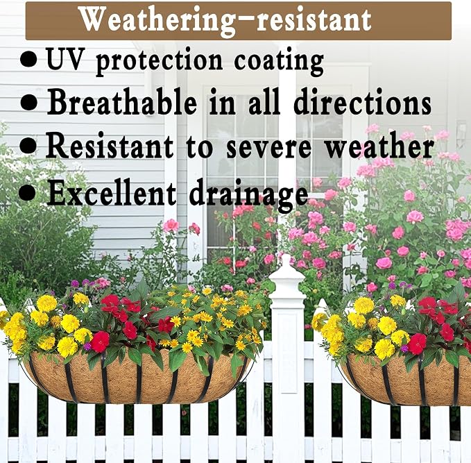 2pack 16-inch Window Sill Window Railing Planters - Image 3