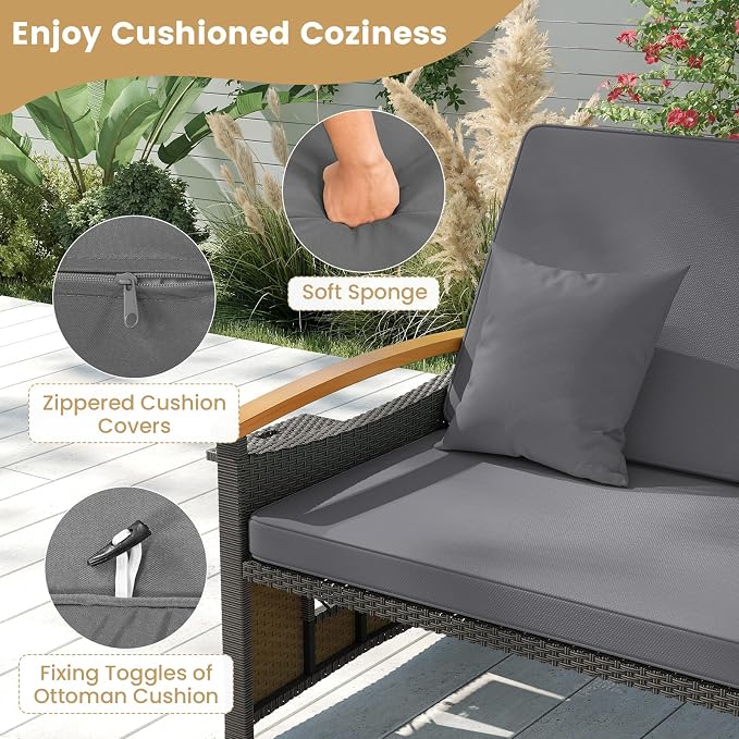Tangkula Patio Rattan Daybed - Image 6