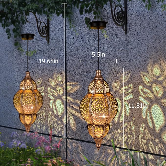 Solar Lanterns Outdoor Waterproof, Hanging Solar Lantern Garden Decor, - Image 4