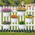 Layhit 6 Pcs Wall Hanging Planters Outdoor Pot Planter Wine Barrel Planter by ShungLan