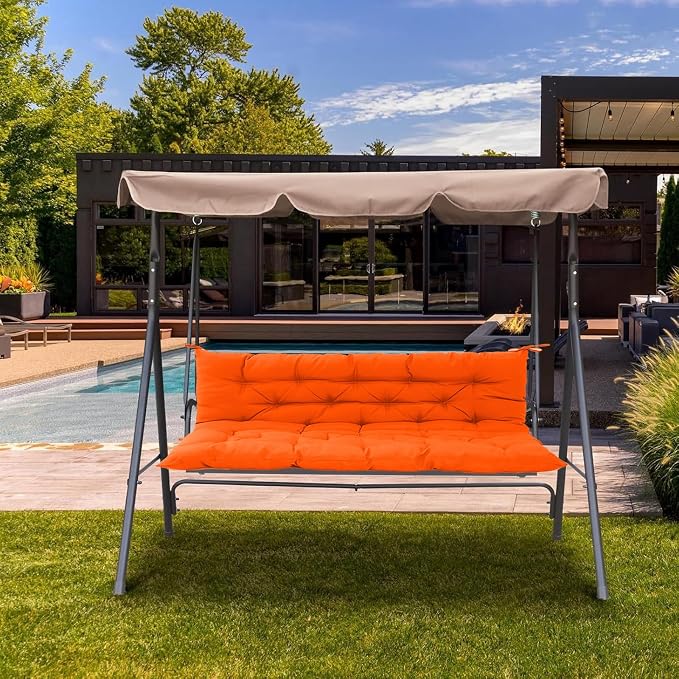 Outside Benches Cushion with Backrest, Thicken Waterproof Swing Cushions 2/3 - Image 5