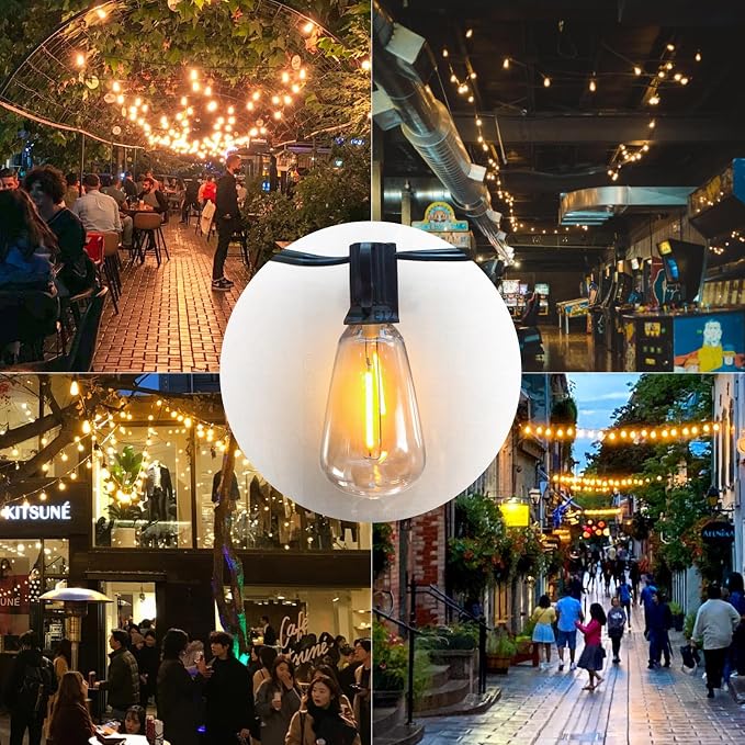 300FT Edison String Lights Outdoor Waterproof - Image 3