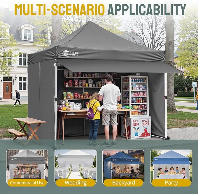 CROWN SHADES 10x10 Pop Up Canopy Tent - Image 6