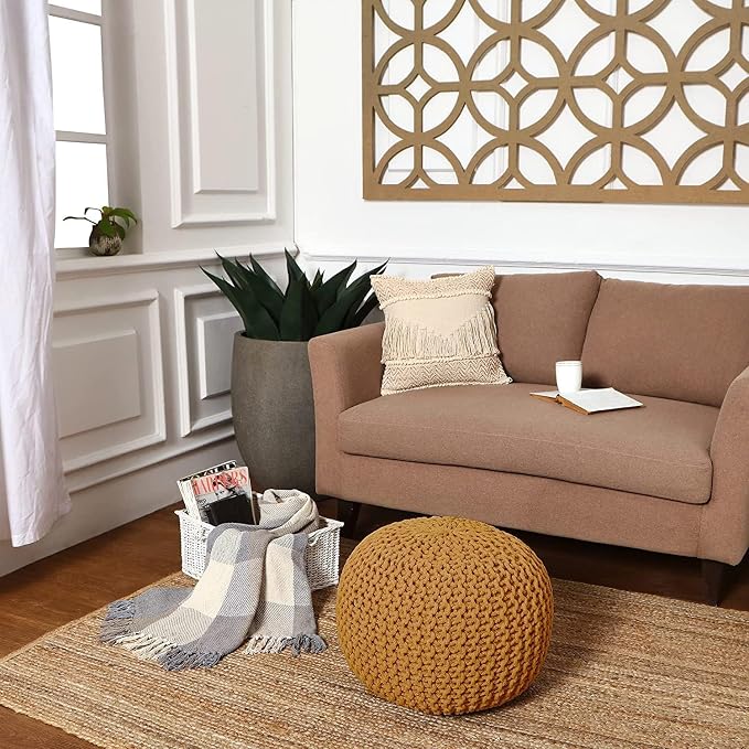 REDEARTH · Round Pouf Foot Stool Bean Bag Ottoman - Image 9