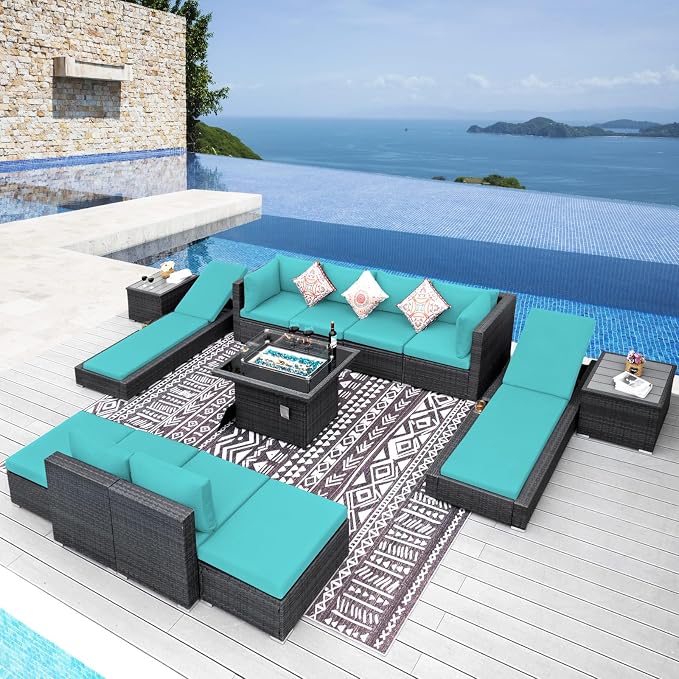 NICESOUL 13 Piece Patio Sectional by NICESOUL