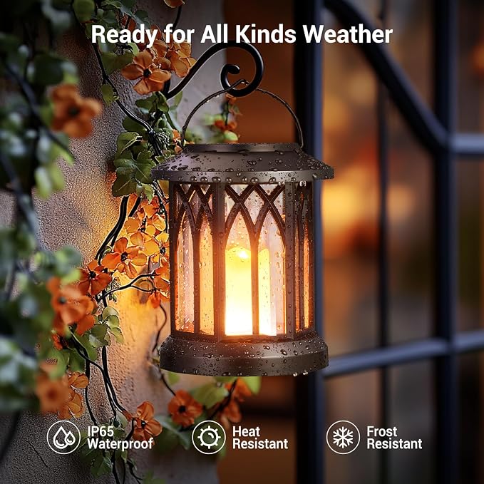 KOOPER 4 Pack Solar Lantern Outdoor Lights, Hanging Solar Lanterns Outdoor - Image 7