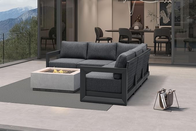 PURPLE LEAF Patio Furniture Set L-Shaped Outdoor Couch - Image 2