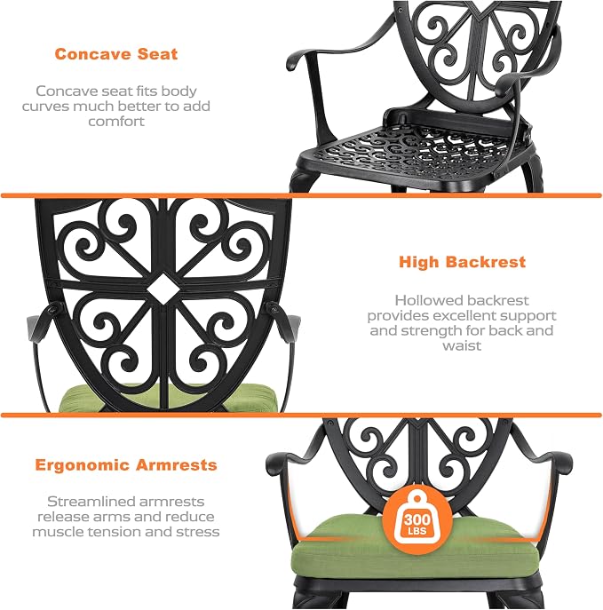 NUU GARDEN Outdoor 3 Piece Bistro Set - Image 6