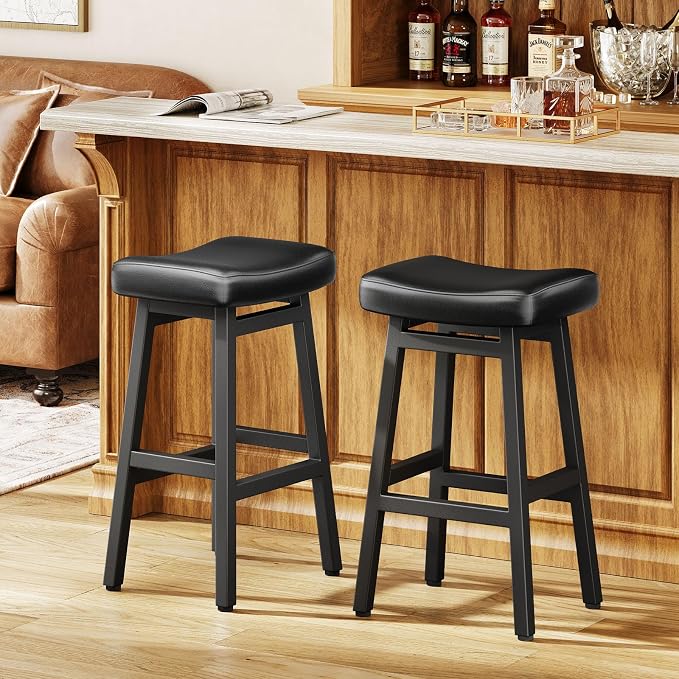 29 Inches Bar Stools Set of 2, Bar Height Barstools by Raynesys