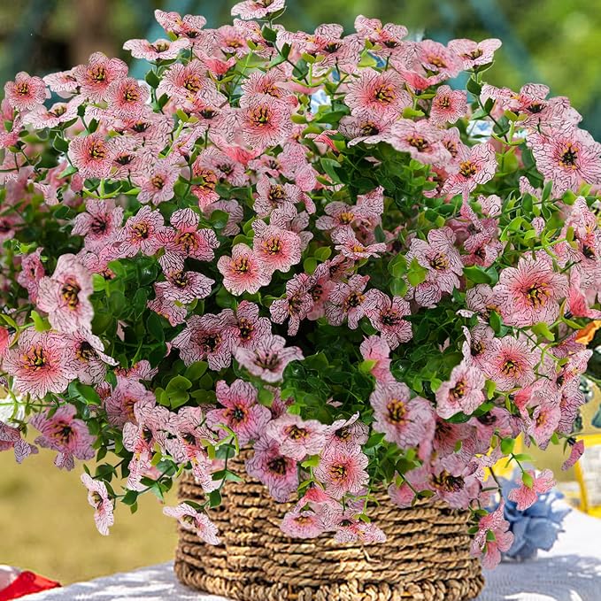 Artificial Flowers for Outdoor, UV Resistant Fake Silk Flowers, Realistic Faux - Image 3