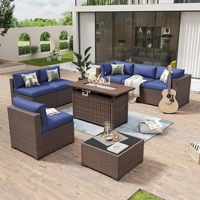 Aoxun 8-Piece Outdoor Patio Furniture Set by Aoxun