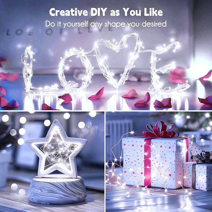 Minetom 100 LEDs Fairy Lights 33 Ft Firefly String Lights Waterproof Starry - Image 5