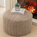 Asuprui Pouf Ottoman Stuffed Round Modern Foam Filled Ottoman Foot Rest Poufs by Asuprui