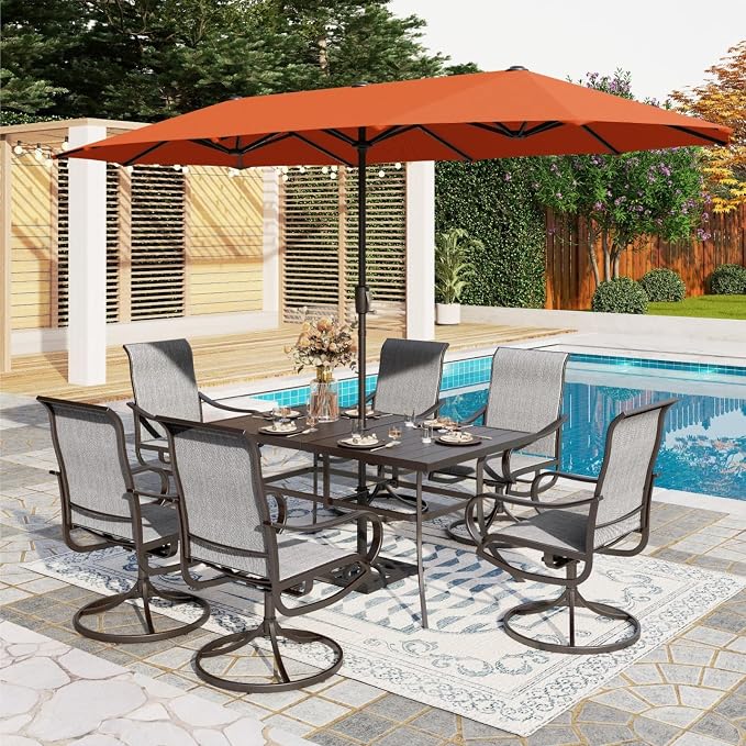 PHI VILLA 8 Piece Patio Dining Set by PHIVILLAThepioneerofcomfortablehouseholdsupplies