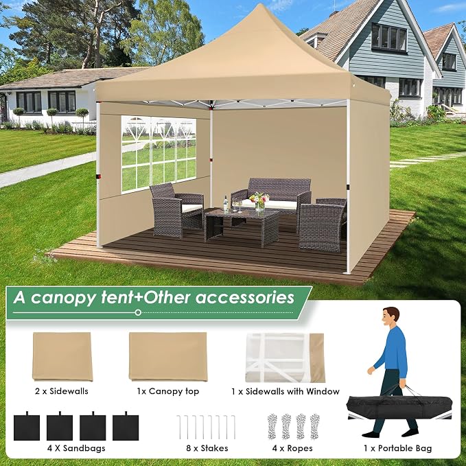 COBIZI Canopy 10x10 Pop Up Canopy Tent - Image 6