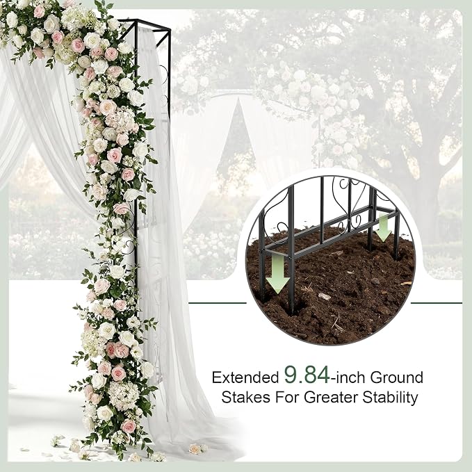 Garden Arbor, Bridge Top Garden Arch Trellis - Image 4