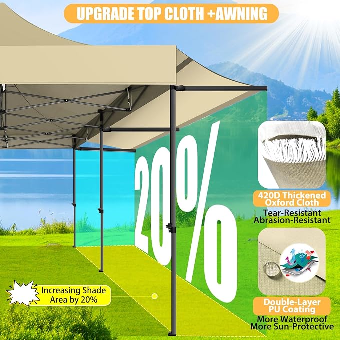 COBIZI 10x20 Pop Up Canopy Tent - Image 2