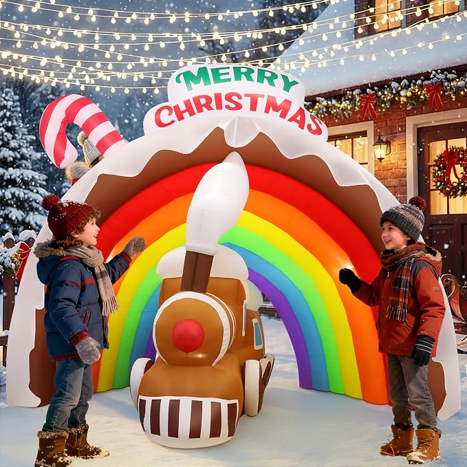 9FT Christmas Inflatables Rainbow Arch - Image 5