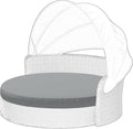 Outdoor Daybed Cushion Cover, Light Gray, Fade-Resistant, Waterproof, Patio by Cethytirko