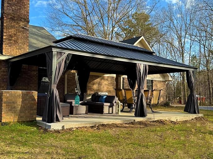 PURPLE LEAF 12' X 26' Hardtop Gazebo Aluminum Gazebo - Image 9