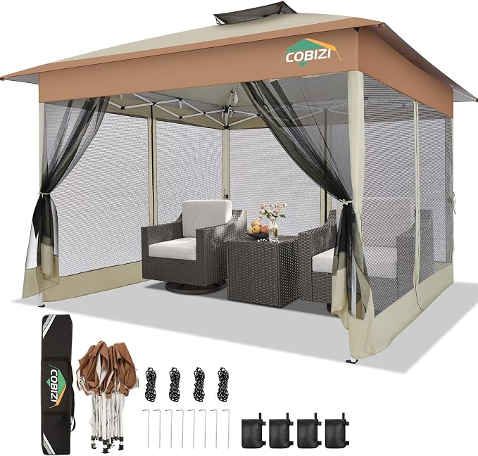 COBIZI Gazebo 13x13 Pop Up Canopy, Gazebos on Clearance by COBIZI