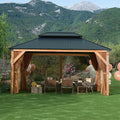 GarveeLife Hardtop Wood Gazebo 10 ft x12 ft by GarveeLife